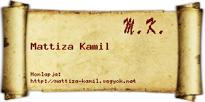 Mattiza Kamil névjegykártya